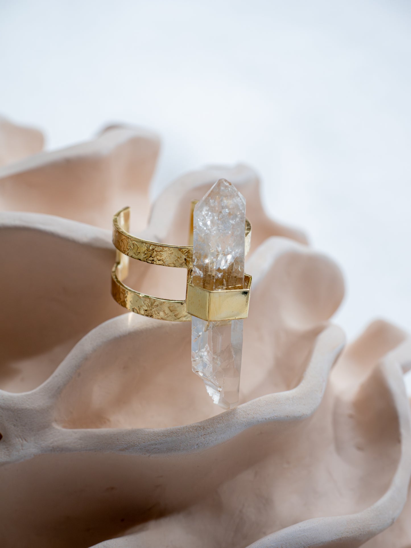 Ishta Ring with Herkimer Quartz Crystal
