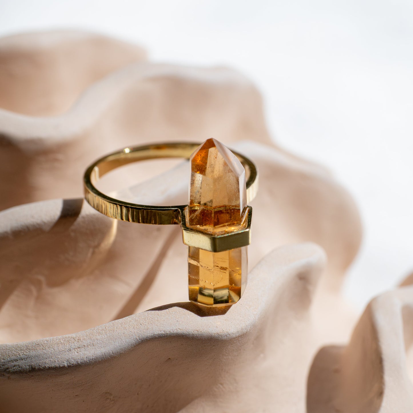 Citlali Ring with Lemon Quartz