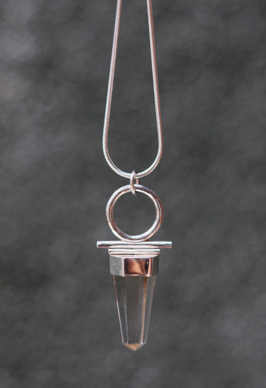 Indah Necklace with Clear Quartz Crystal