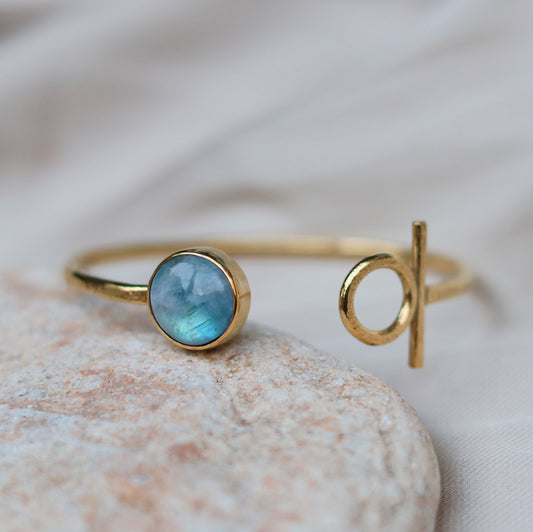 Isa Cuff with Rainbow Moonstone