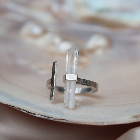 Citlali Opened Ring with Raw Danburite