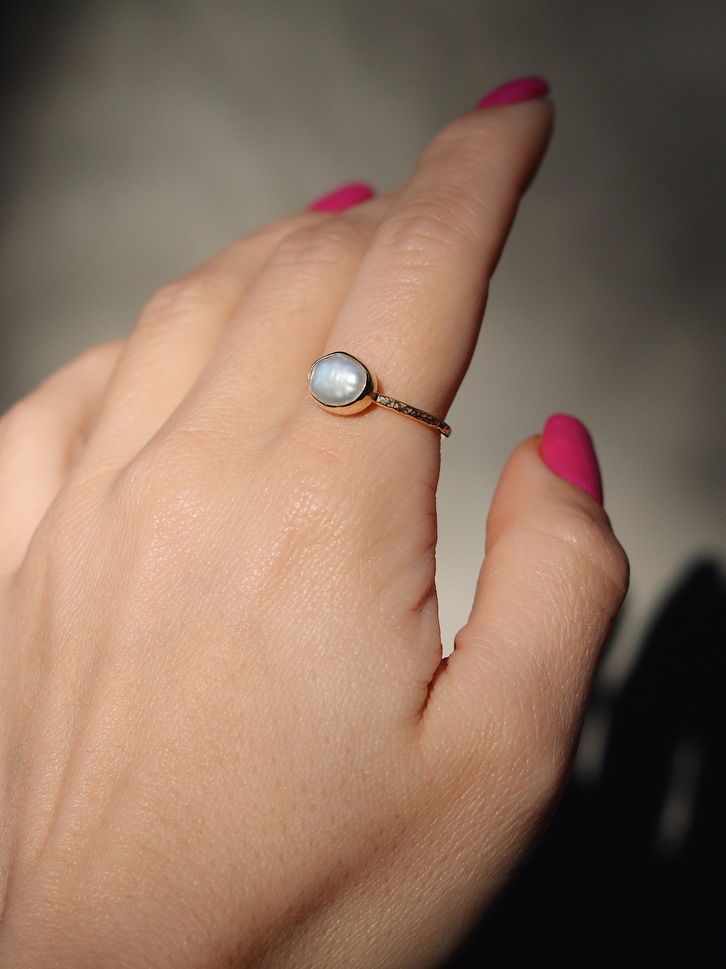 Lunafea Ring with Pearl