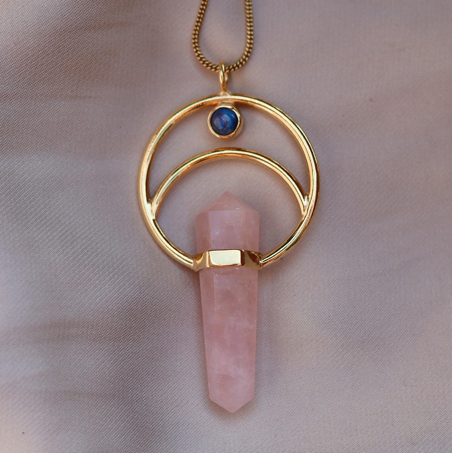 Necklace with Rosenquartz and Moonstone