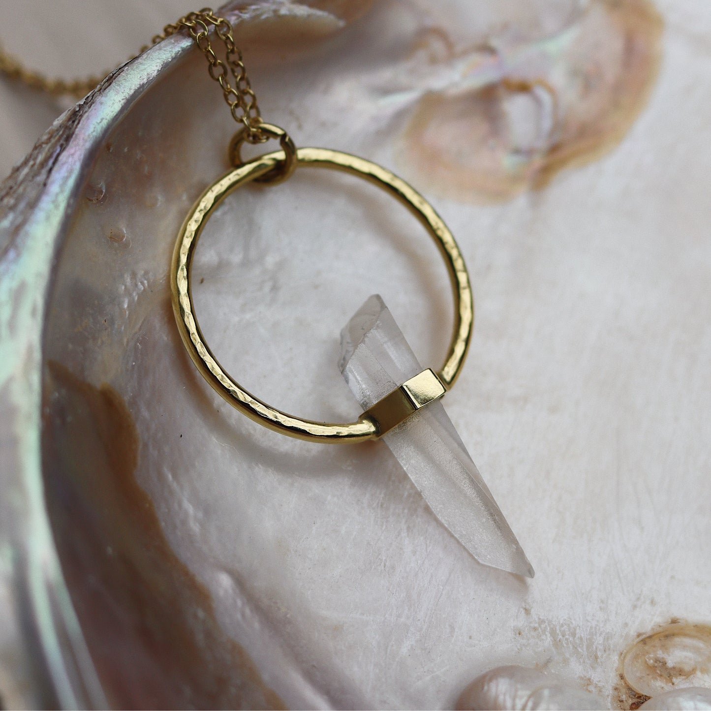 Citlali Necklace with Raw Laser Quartz