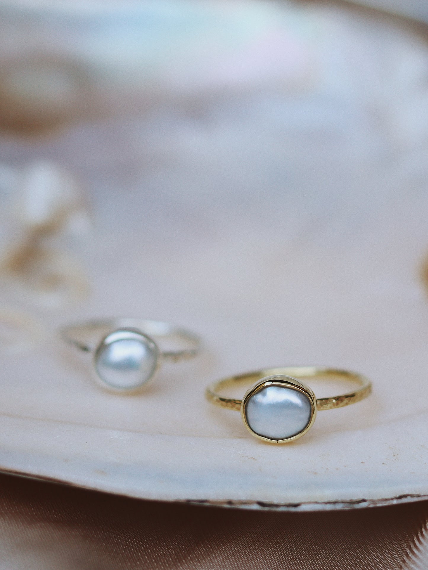 Lunafea Ring with Pearl