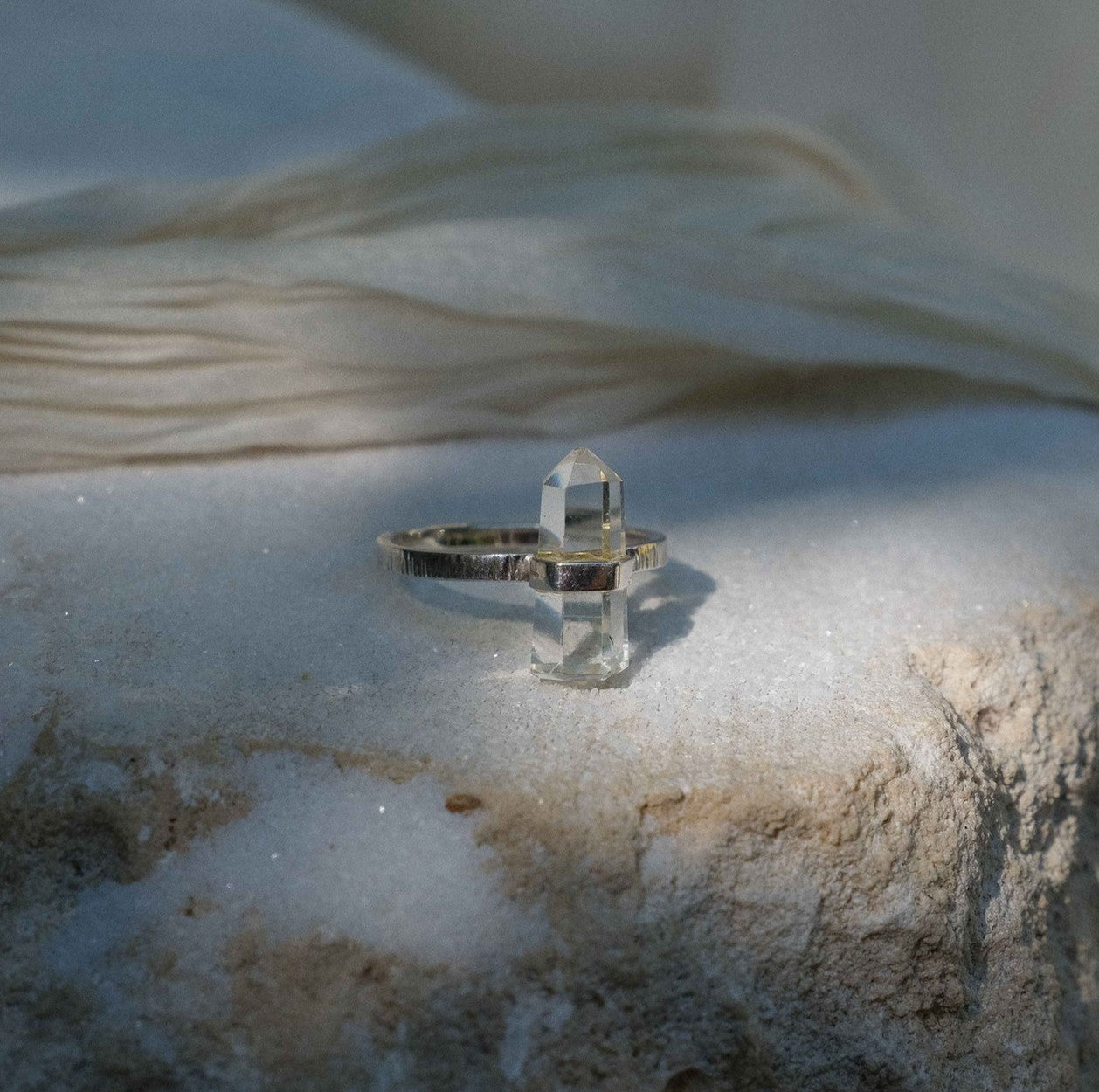 Citlali Ring with Clear Quartz