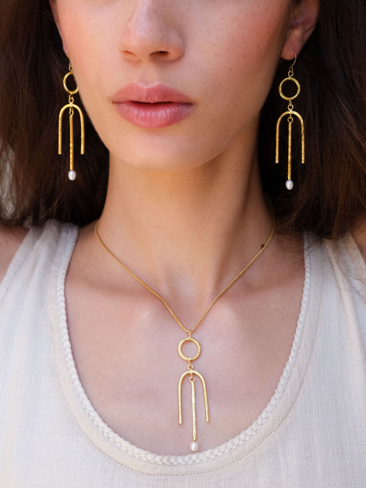 Inara Earrings with Pearl