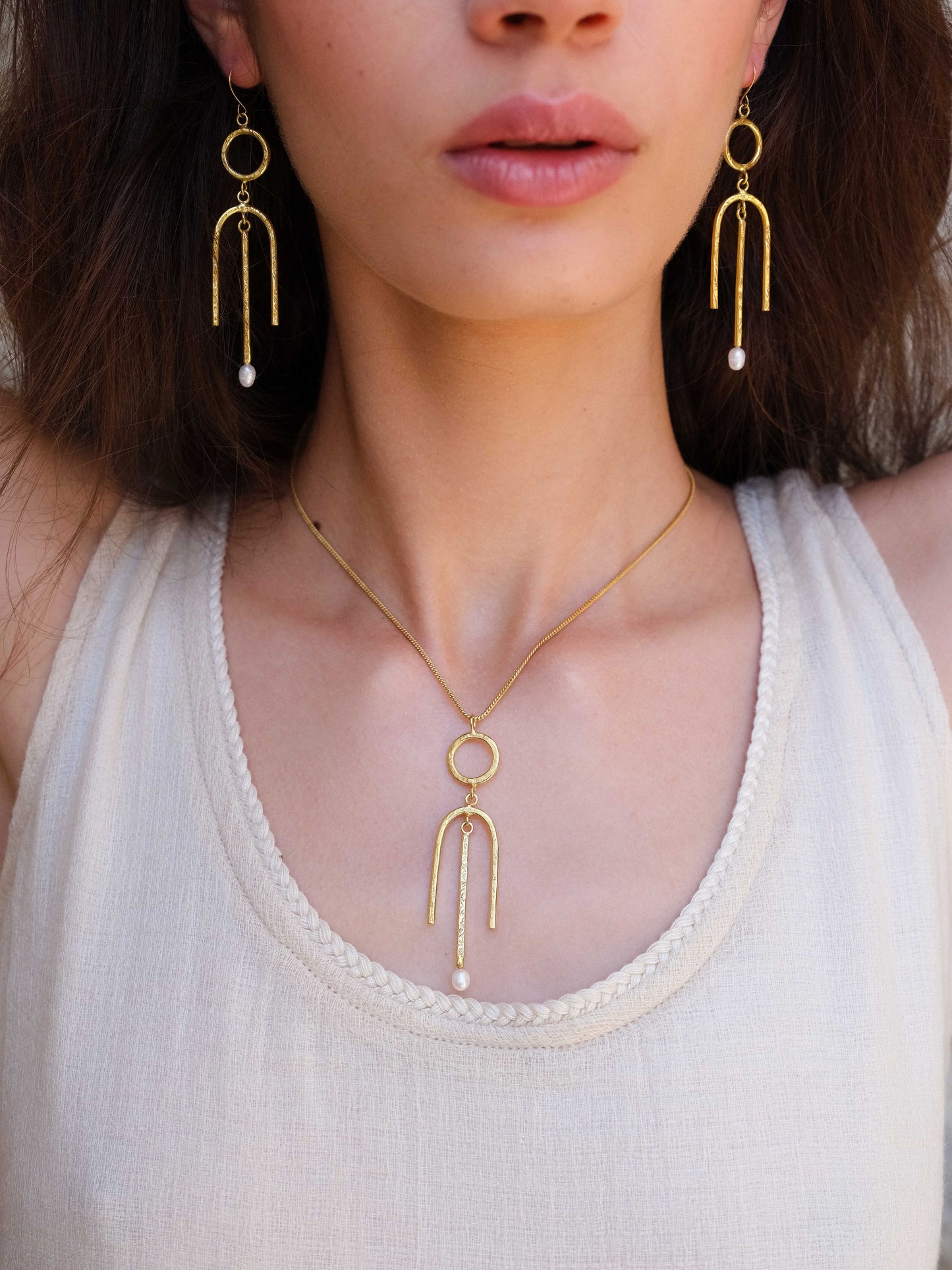 Inara Earrings with Pearl