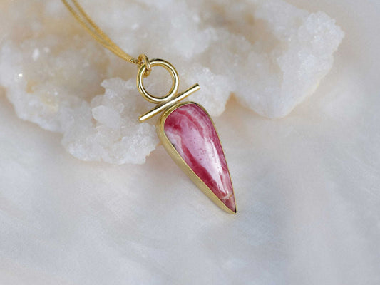 Isa Necklace with Rhodochrosite