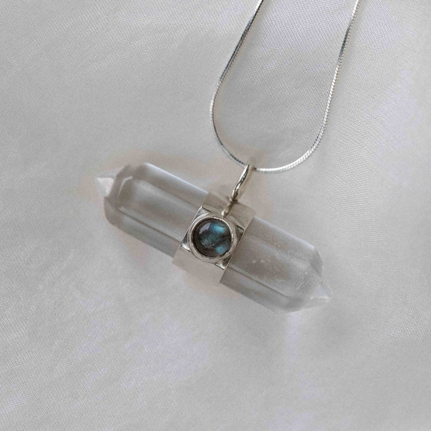 Ila Necklace with Labradorite and Clear Quartz