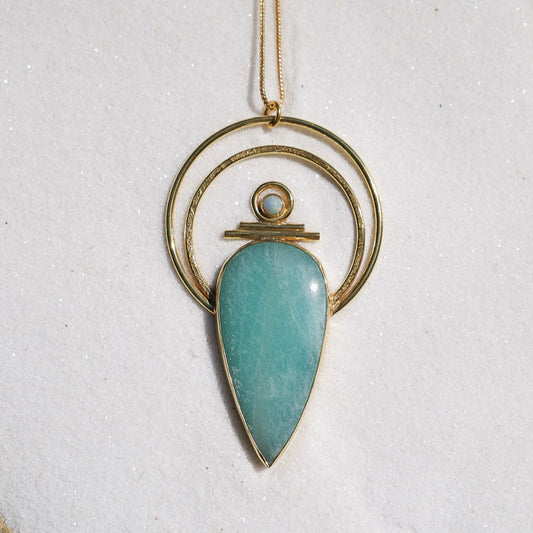 Indah-Mara Necklace with Amazonite and Opal