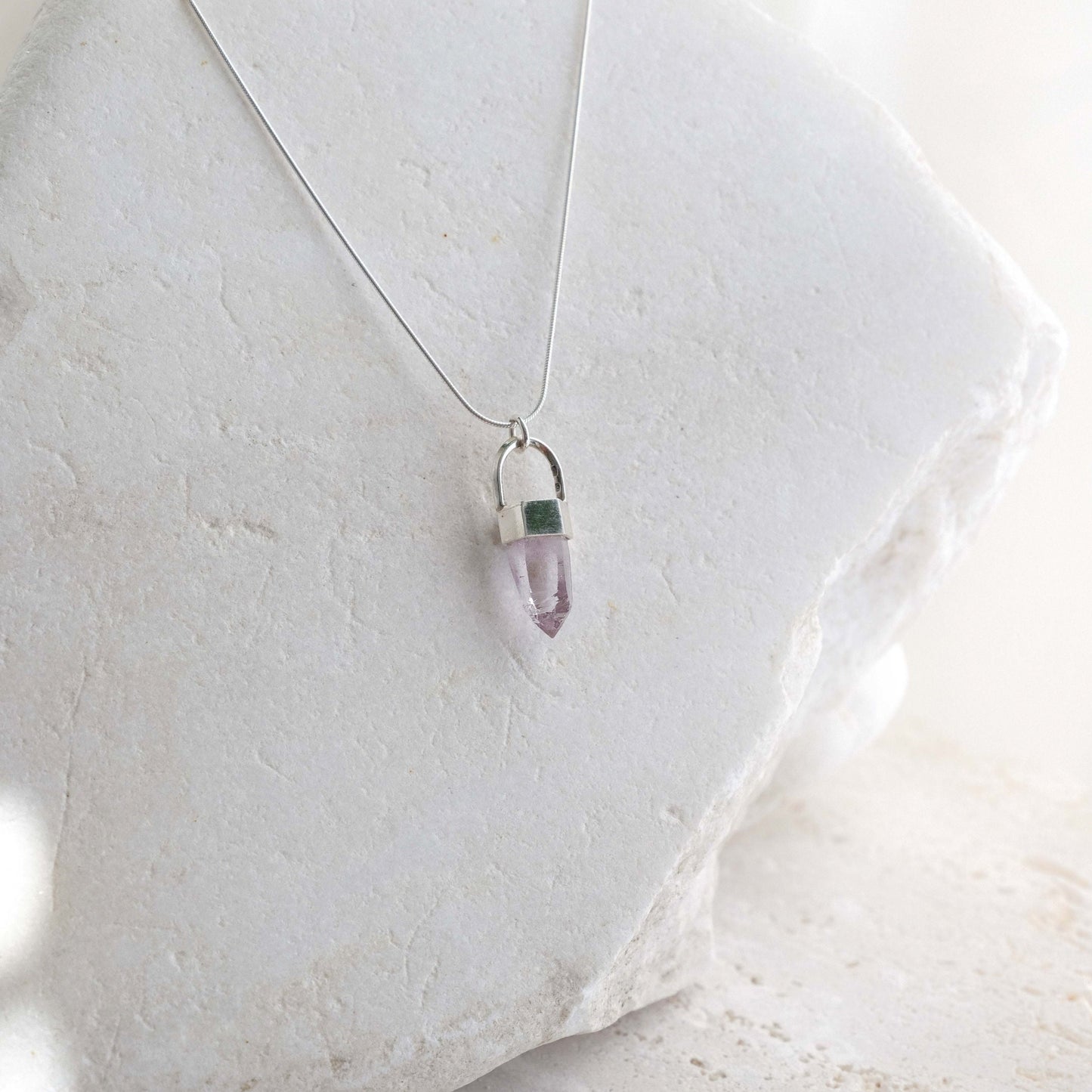 Damsha Necklace with raw Amethyst