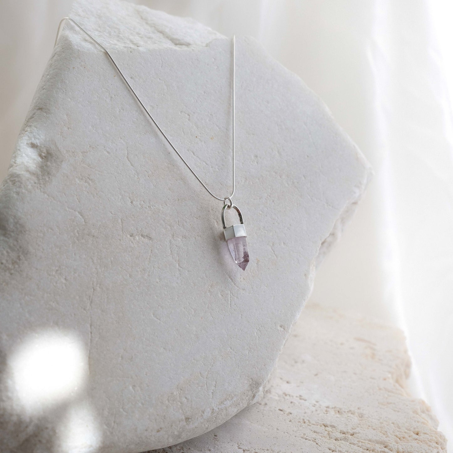 Damsha Necklace with raw Amethyst
