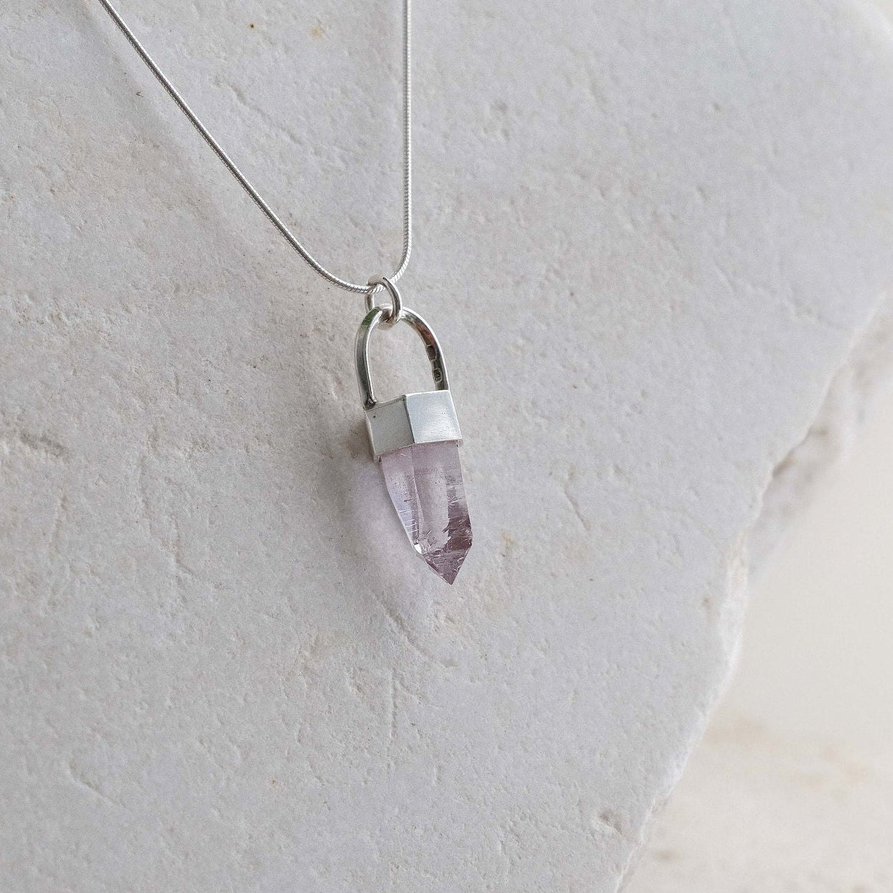 Damsha Necklace with raw Amethyst