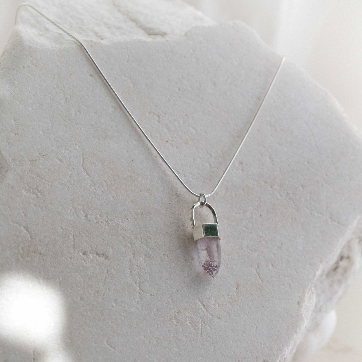 Damsha Necklace with raw Amethyst