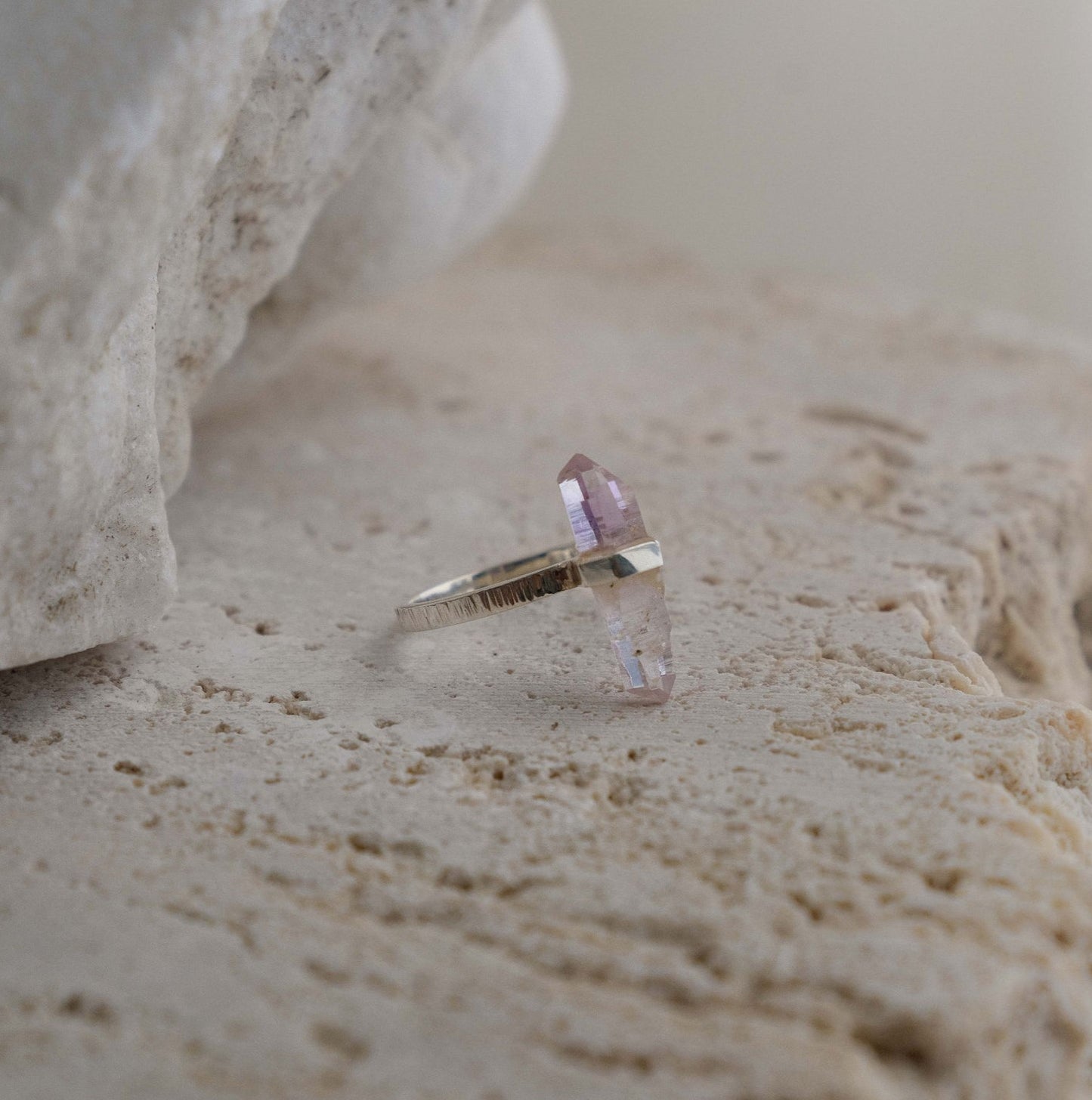 Citlali Ring with Raw Amethyst