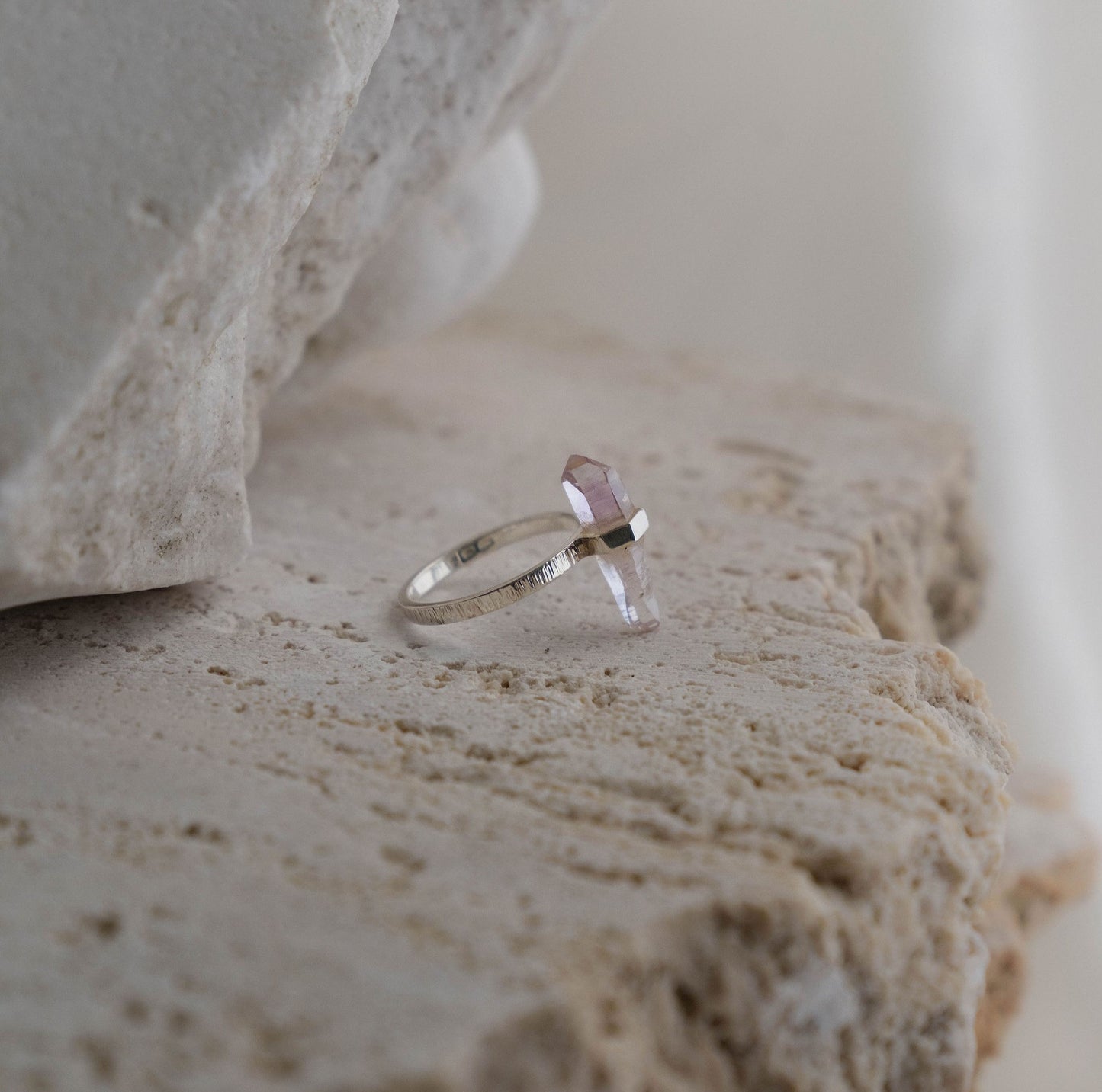 Citlali Ring with Raw Amethyst