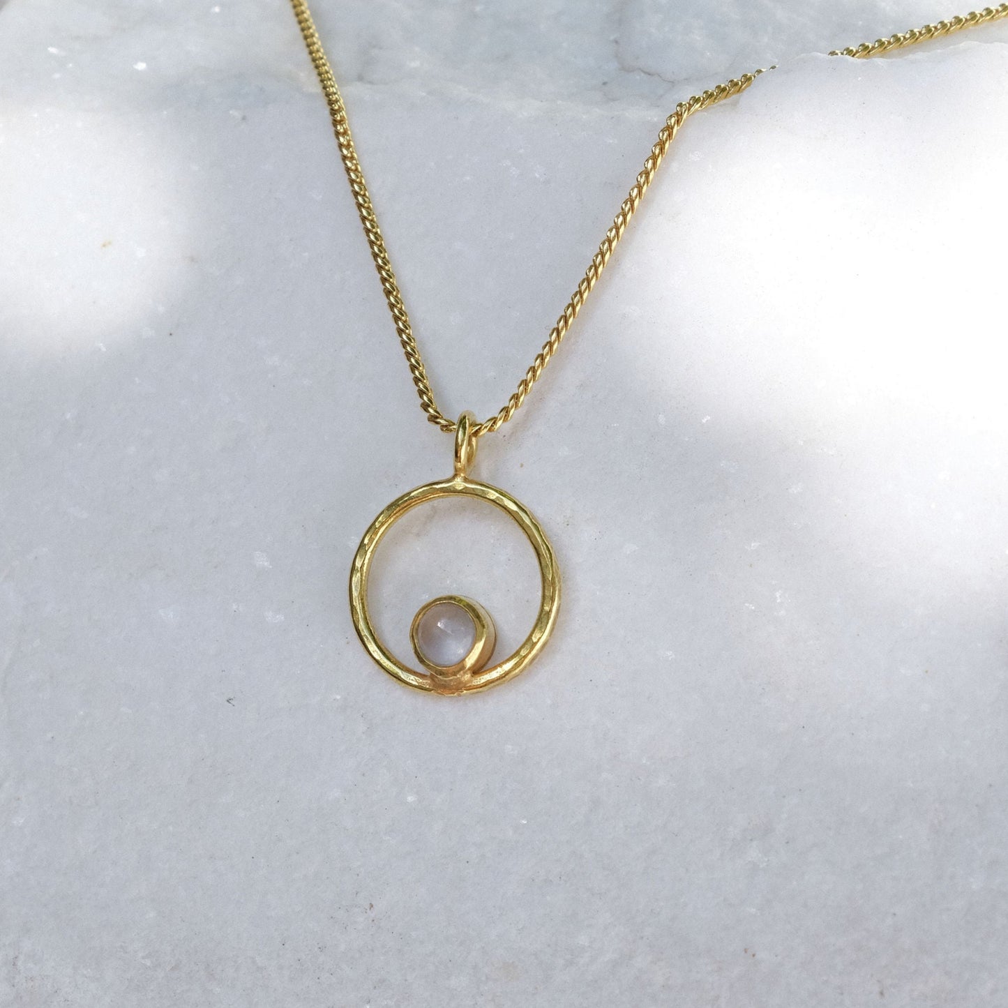 Lunafea Necklace with Clearquartz