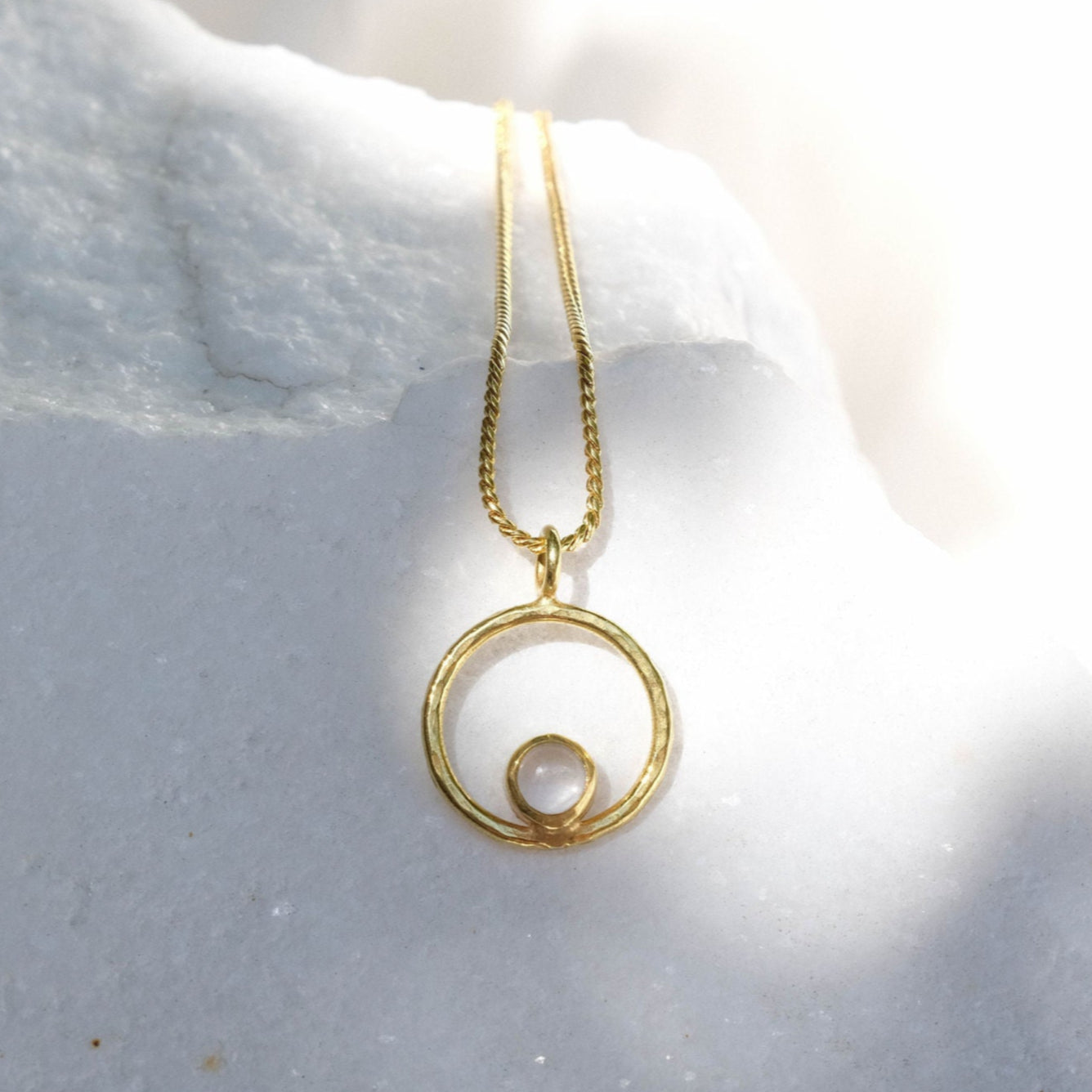 Lunafea Necklace with Clearquartz
