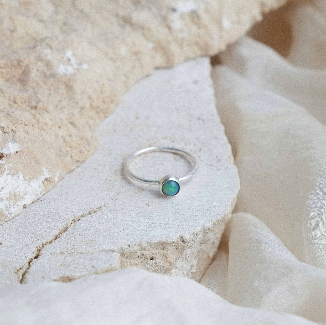 Lunafea Ring with Opal