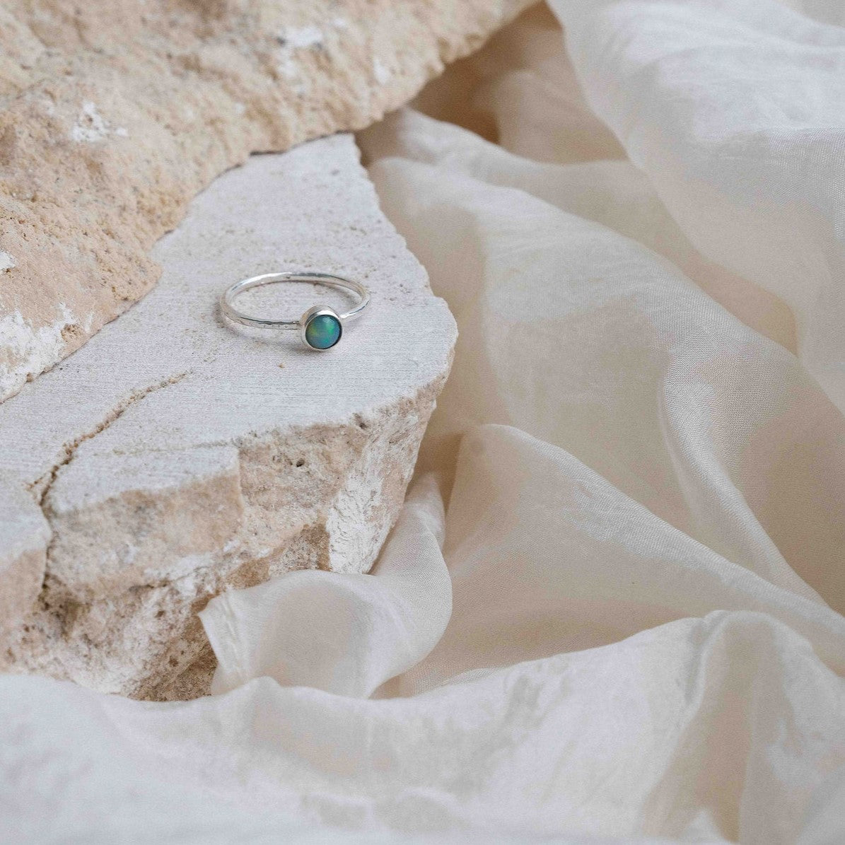 Lunafea Ring with Opal
