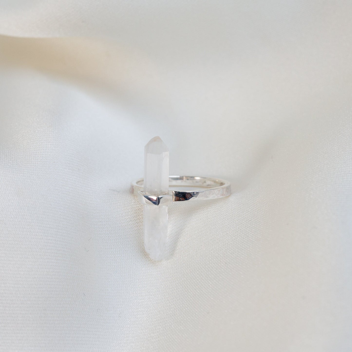 Citlali Ring with Raw Clear Quartz