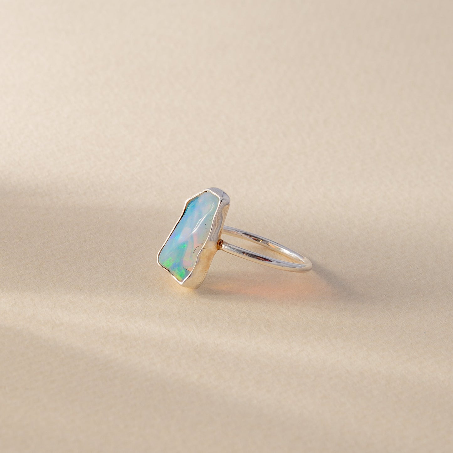 Ring with Raw Opal