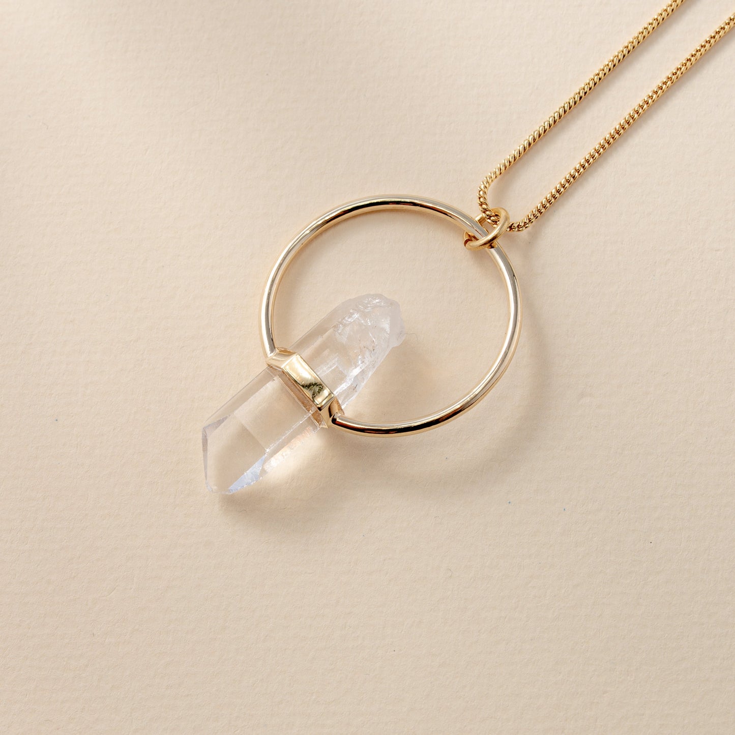 Citlali Necklace with Raw Clear Quartz