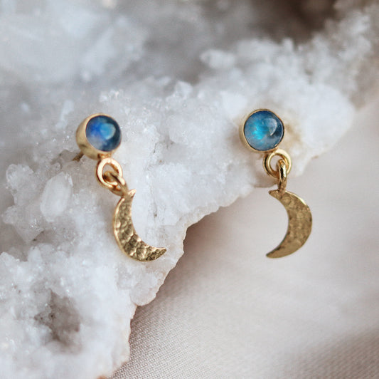 Luna Earrings with Moonstone