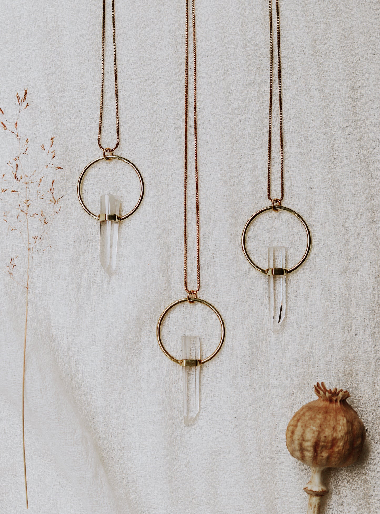 Citlali Necklace with Clear Quartz