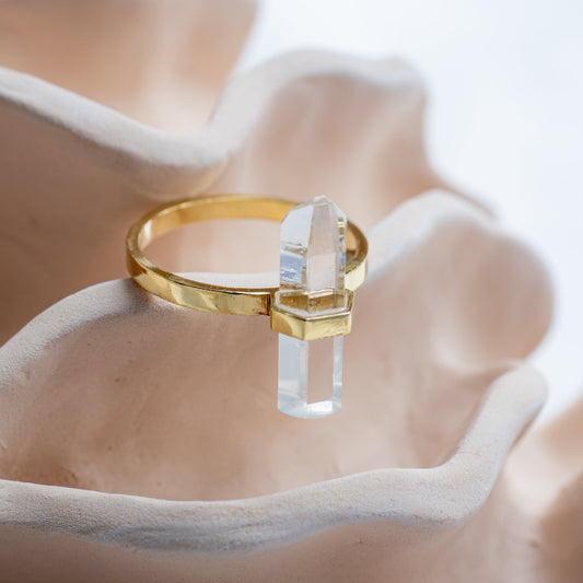 Citlali Ring with Clear Quartz