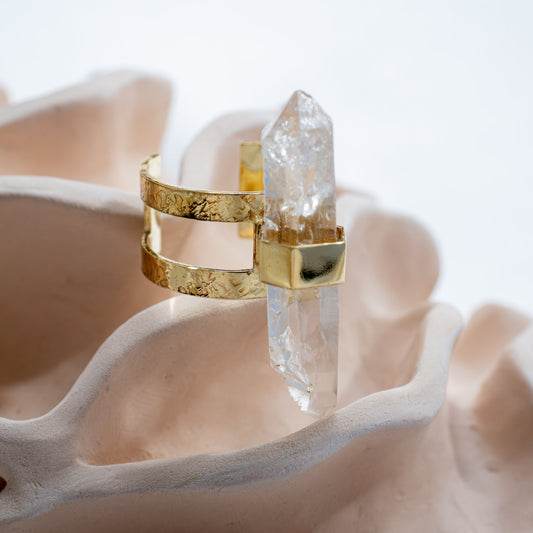Ishta Ring with Herkimer Quartz Crystal