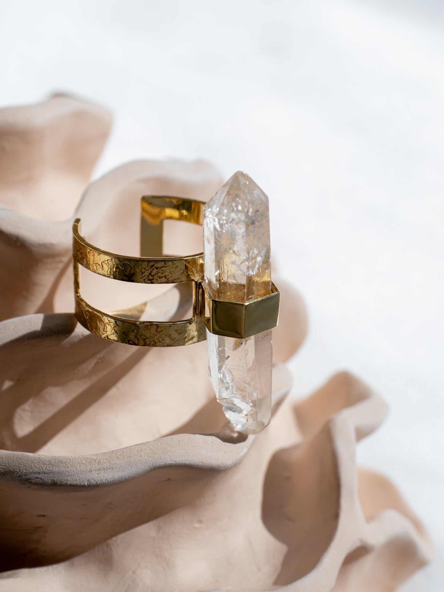 Ishta Ring with Herkimer Quartz Crystal