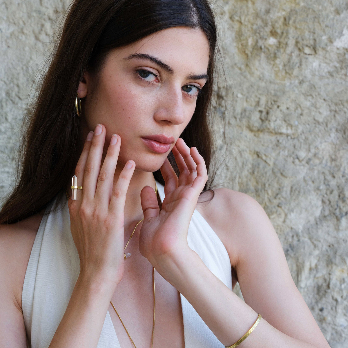 Citlali Ring with Clear Quartz