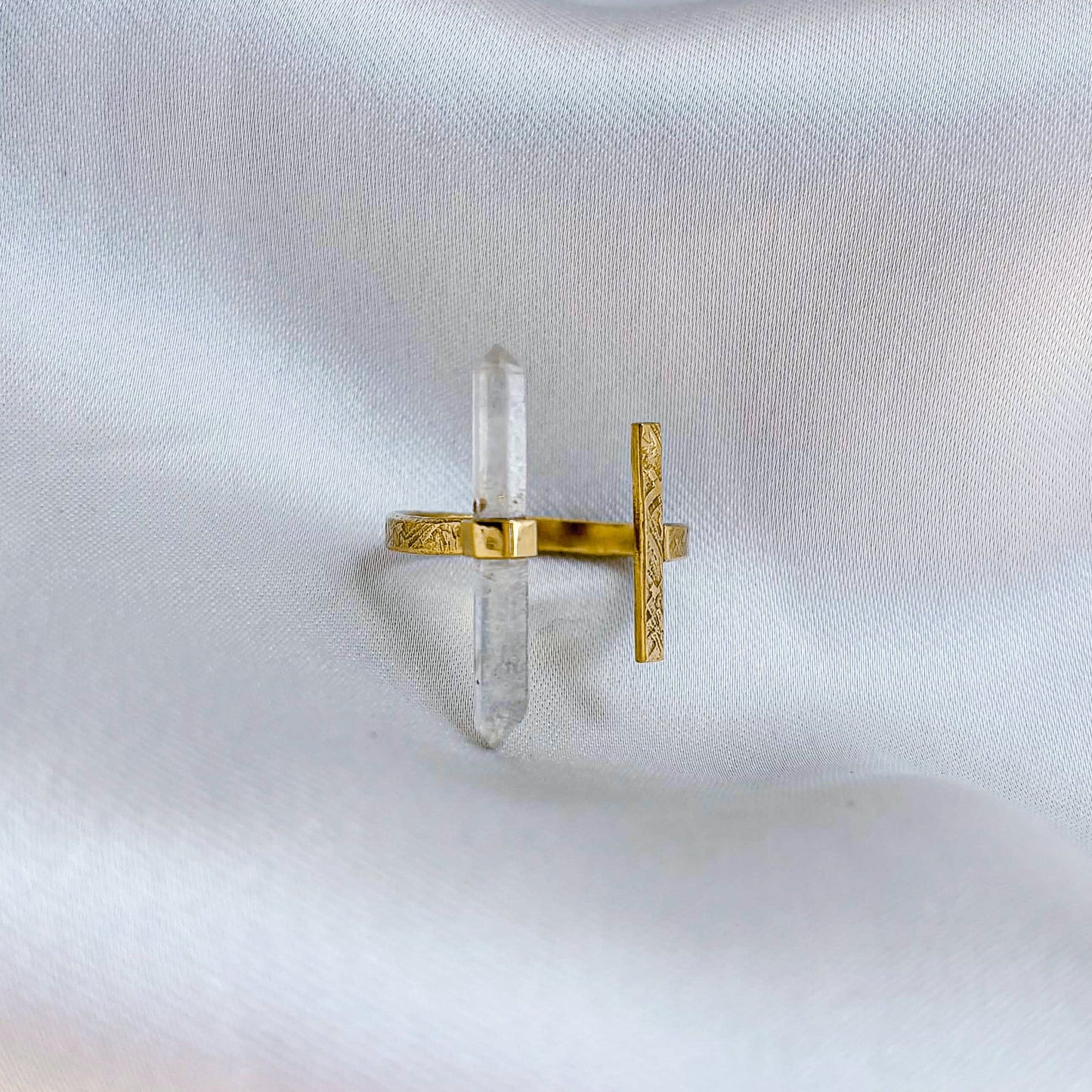 Citlali Opened Ring with Herkimer Diamond