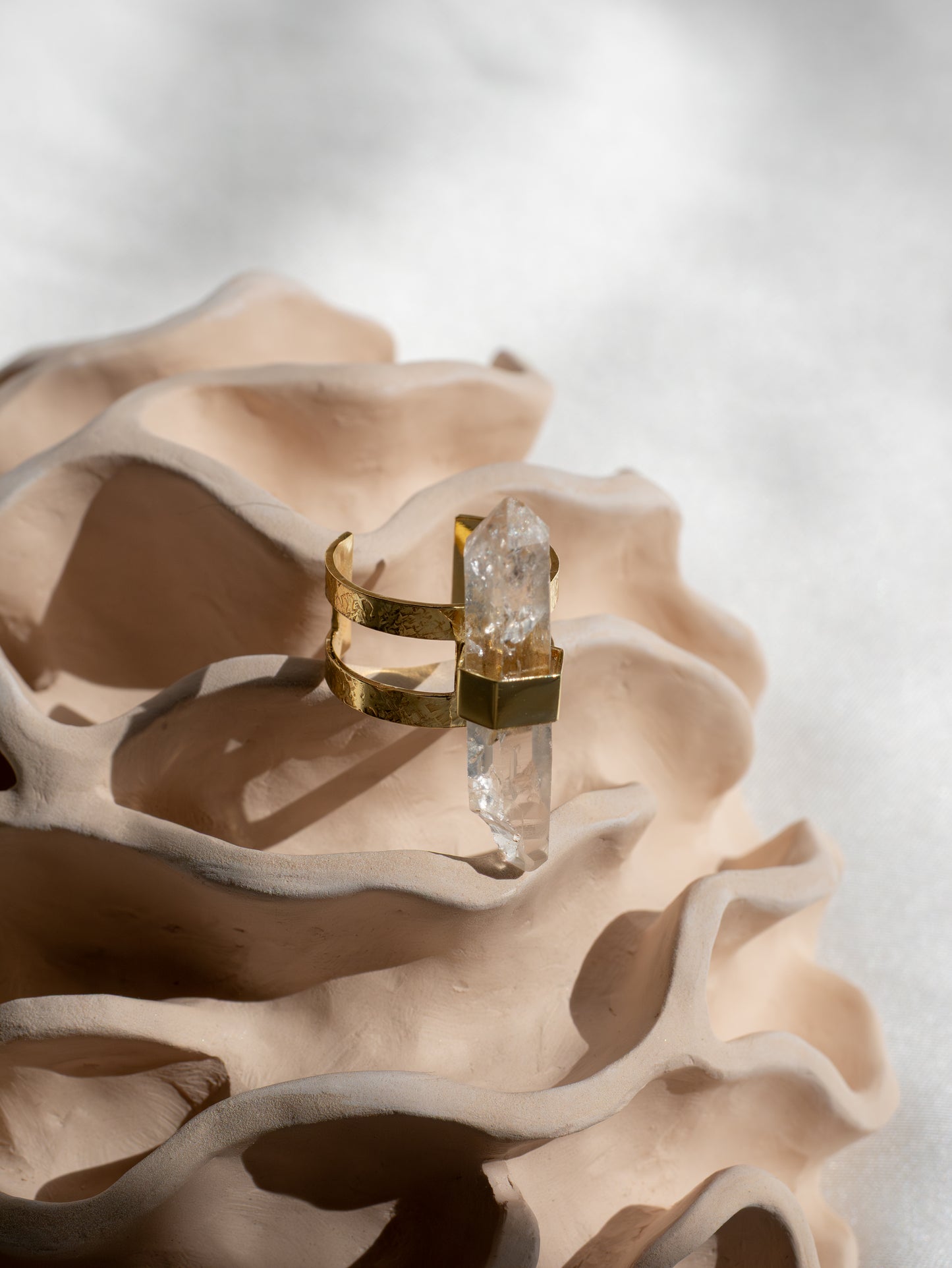 Ishta Ring with Herkimer Quartz Crystal