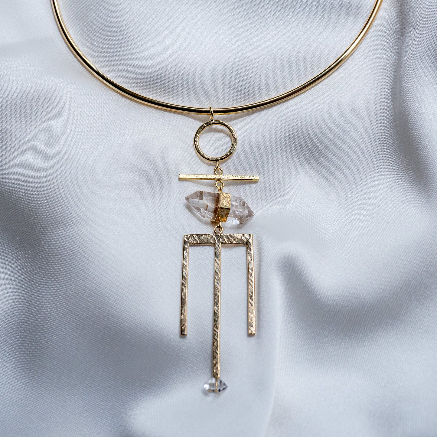 Hetaira Neck Cuff with Herkimer Diamond