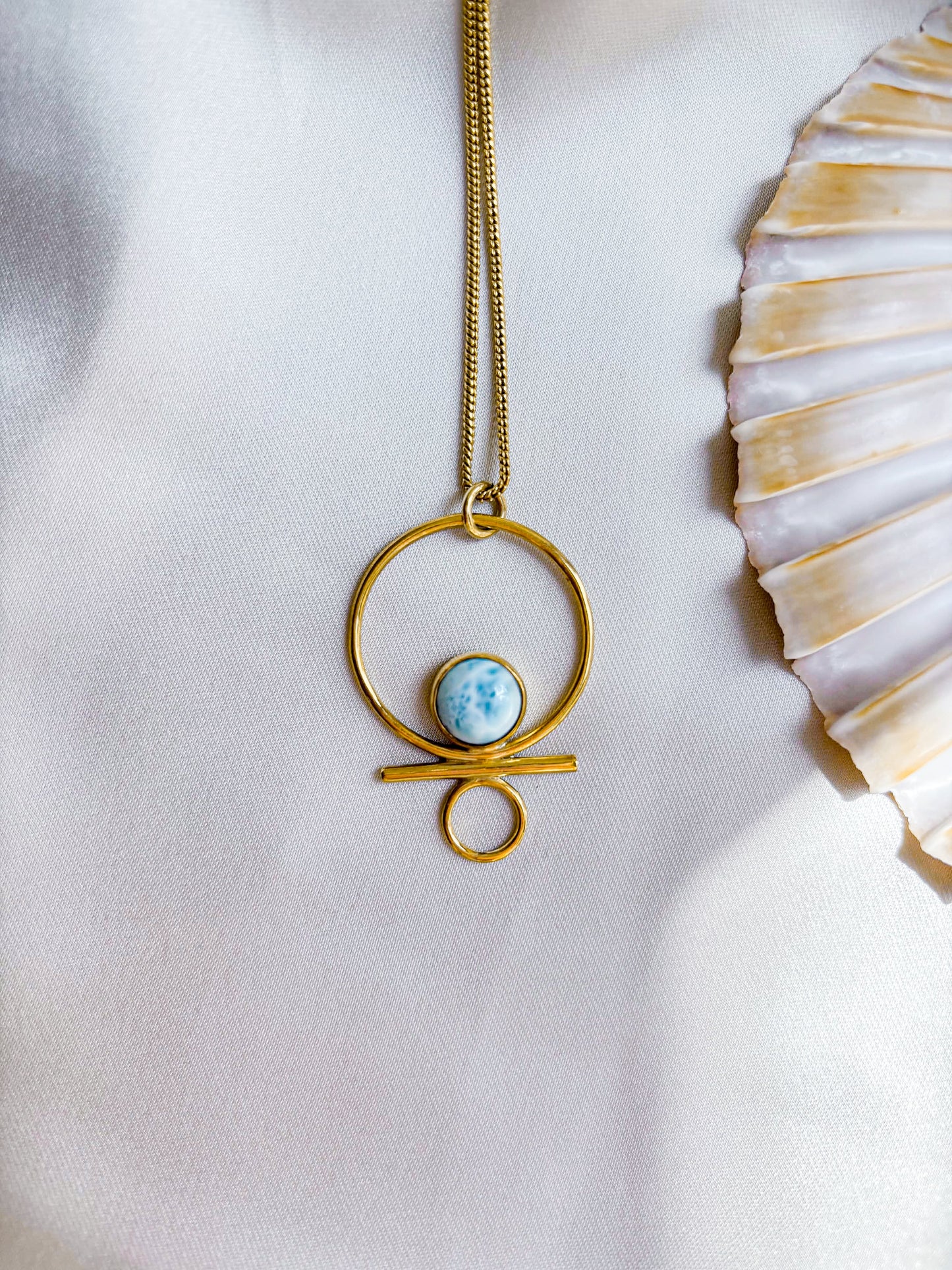 Alora Necklace with Larimar