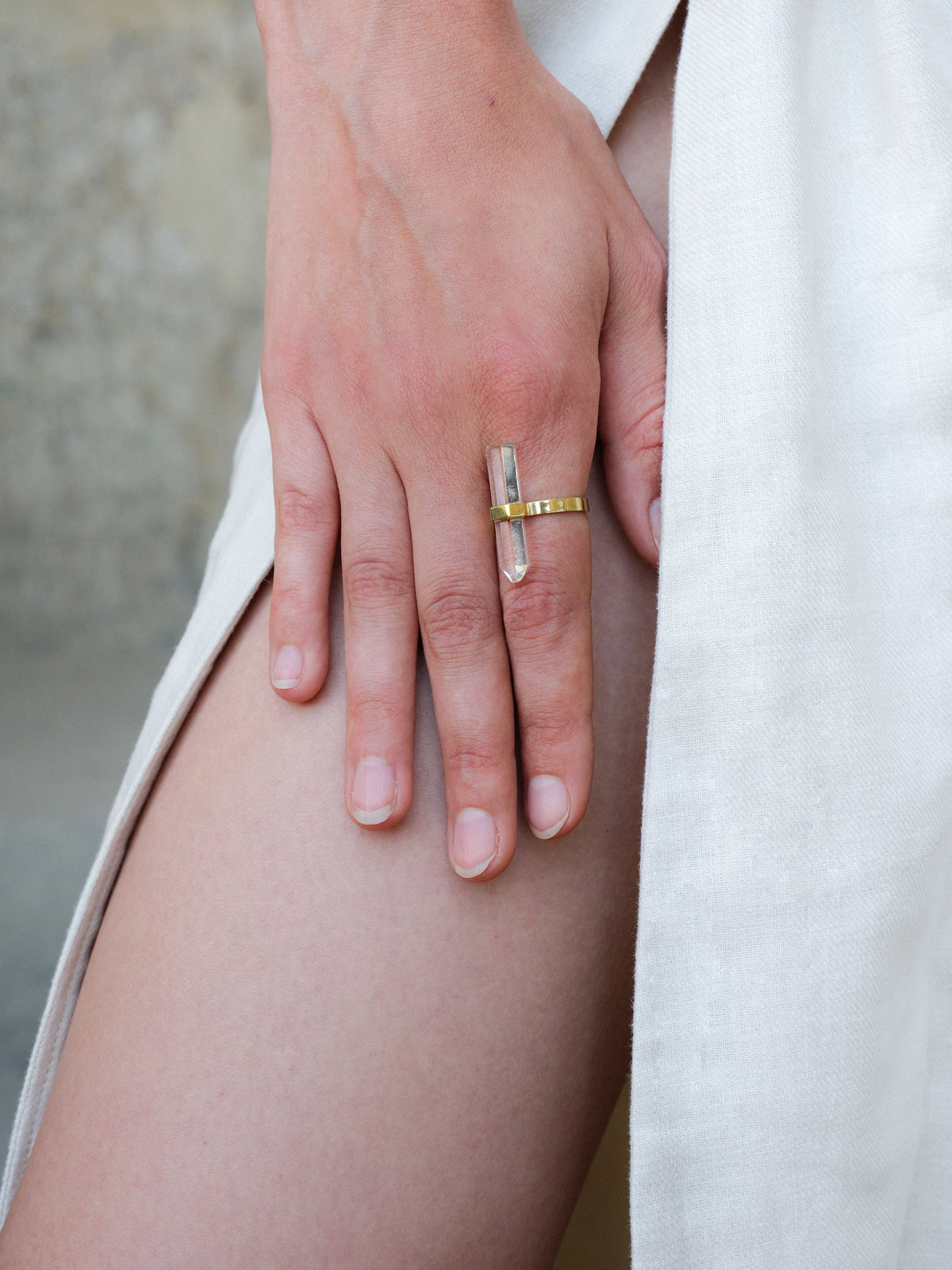 Citlali Ring with Clear Quartz