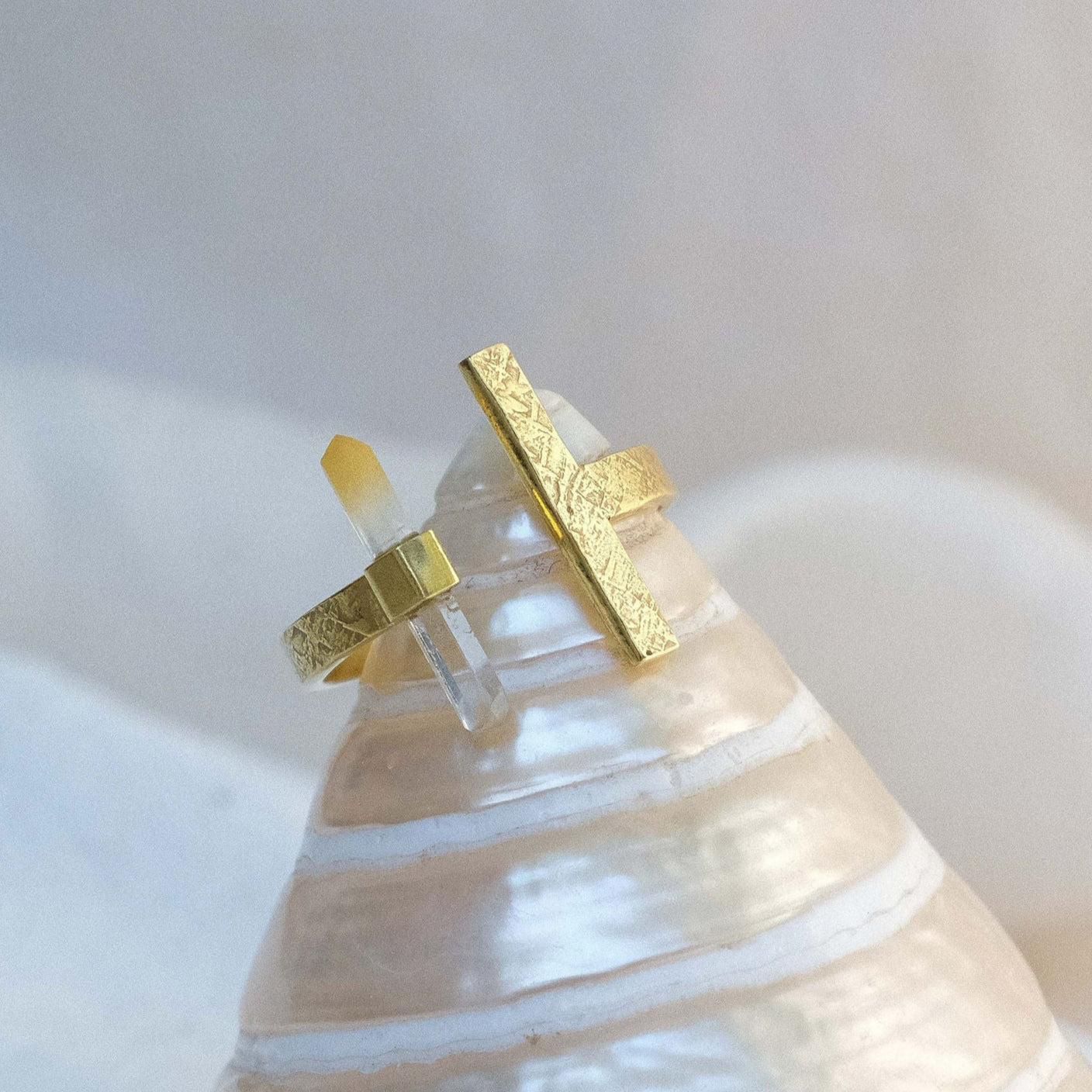 Citlali Ring with Mango Quartz