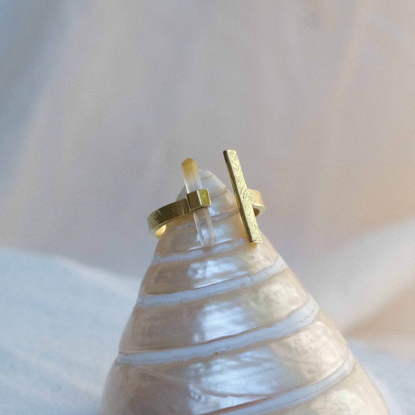 Citlali Ring with Mango Quartz