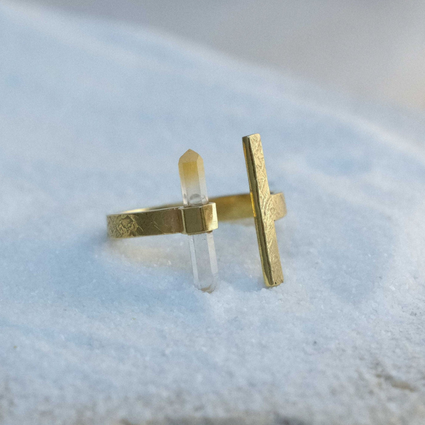 Citlali Ring with Mango Quartz