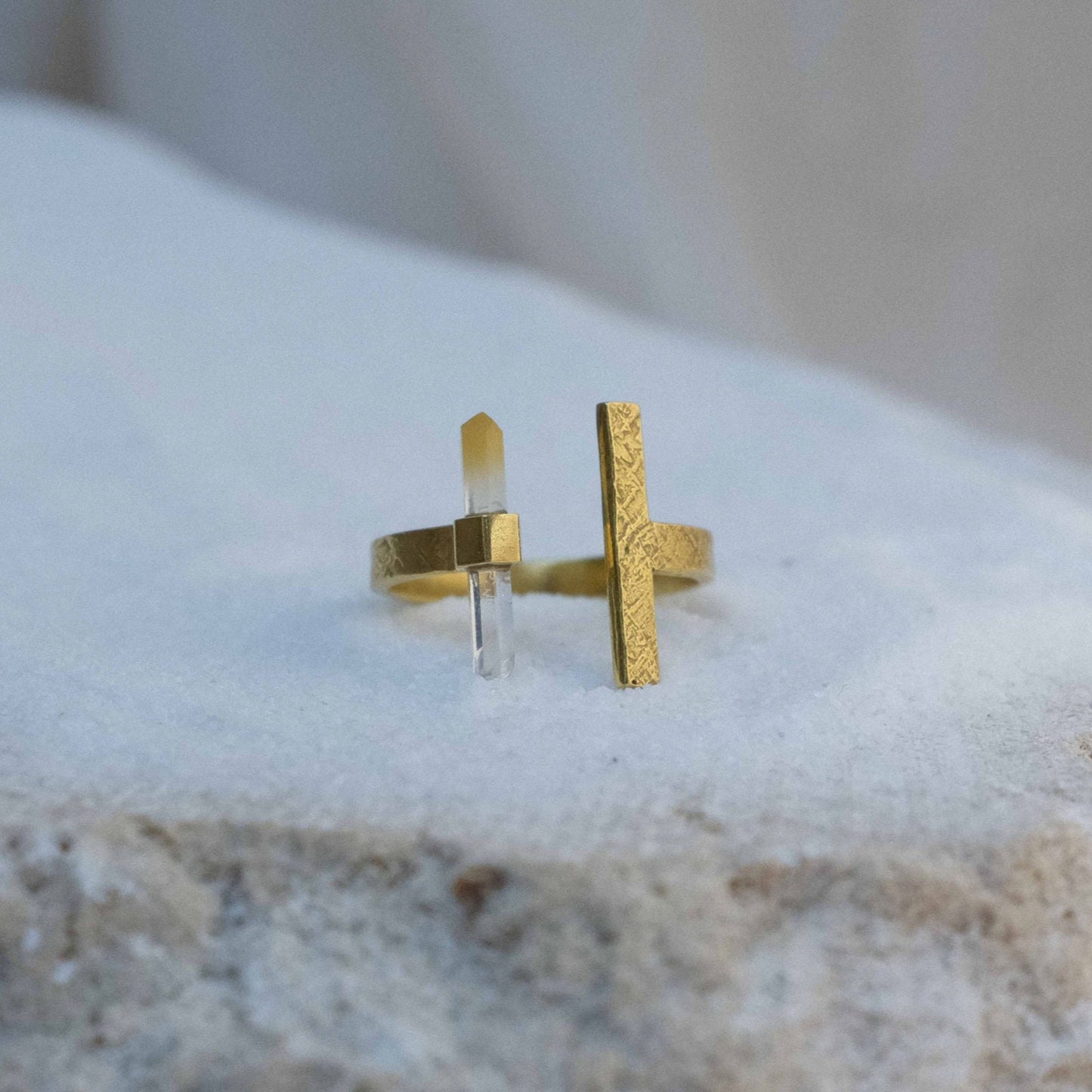Citlali Ring with Mango Quartz