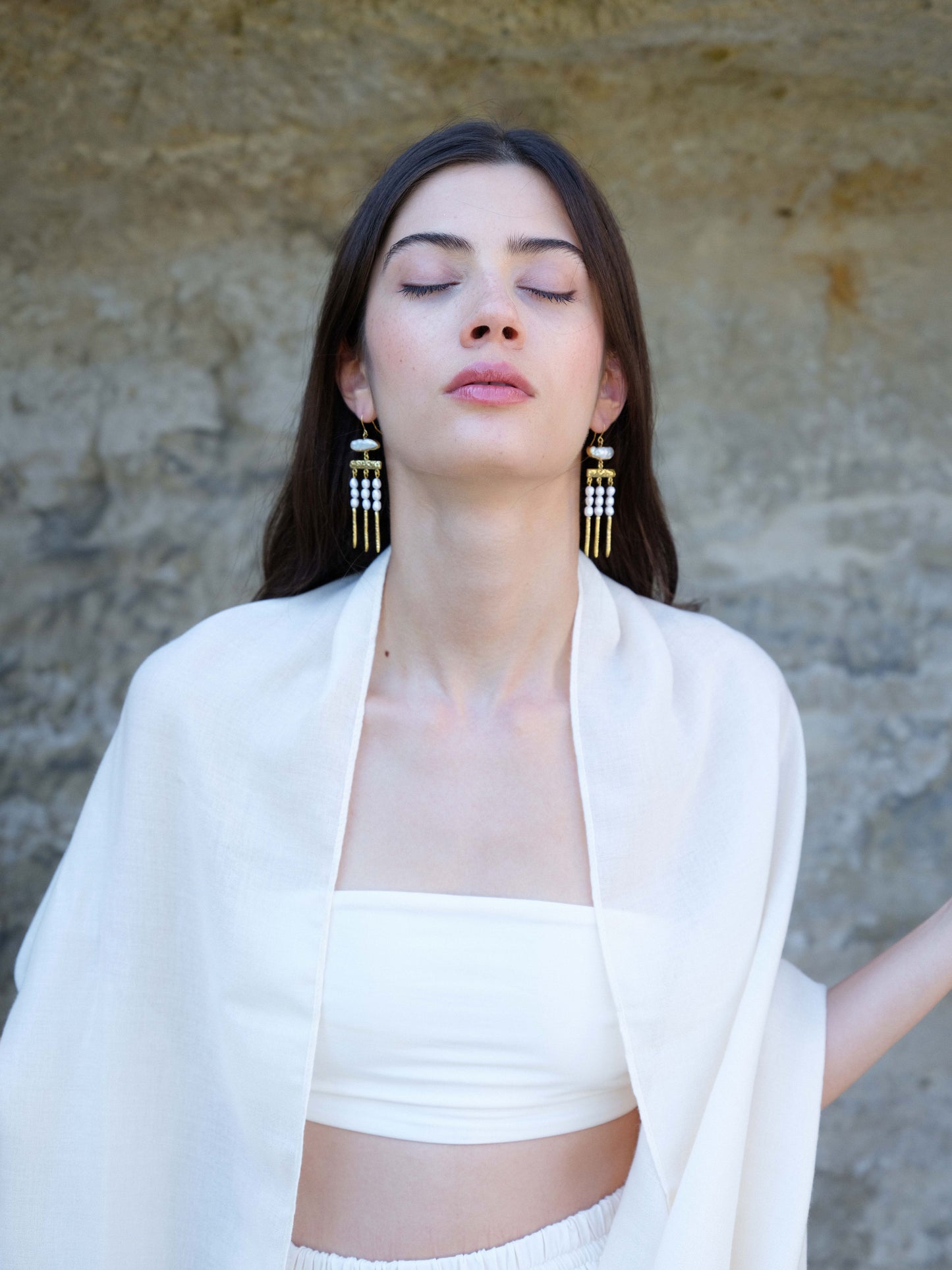 Marilys Earrings with Pearl