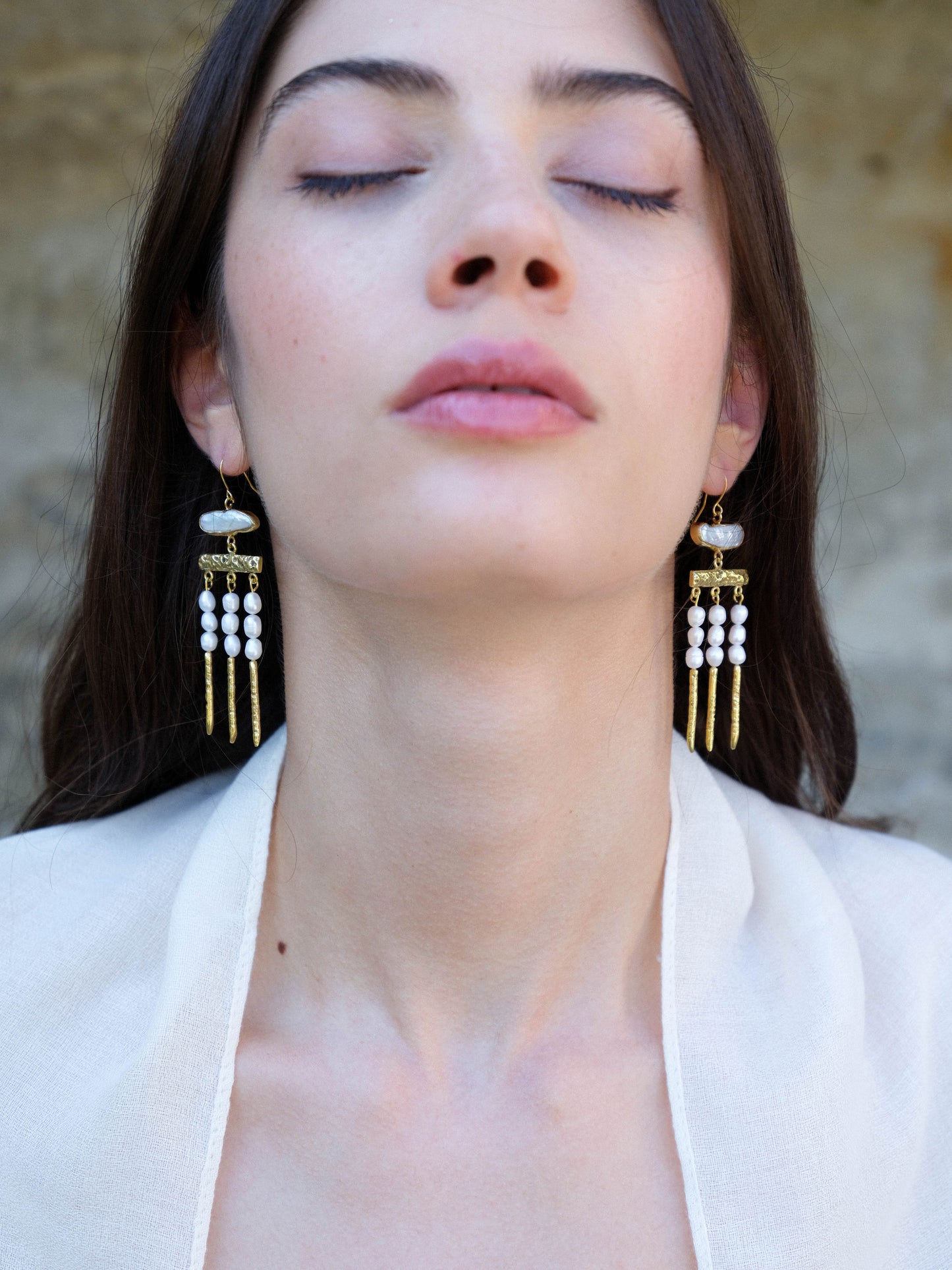 Marilys Earrings with Pearl