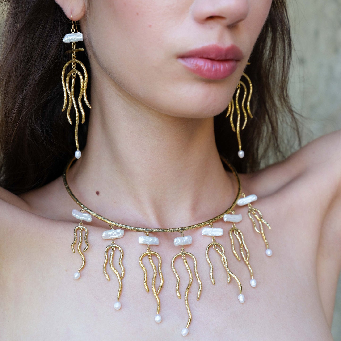 Jata Earrings with Pearl