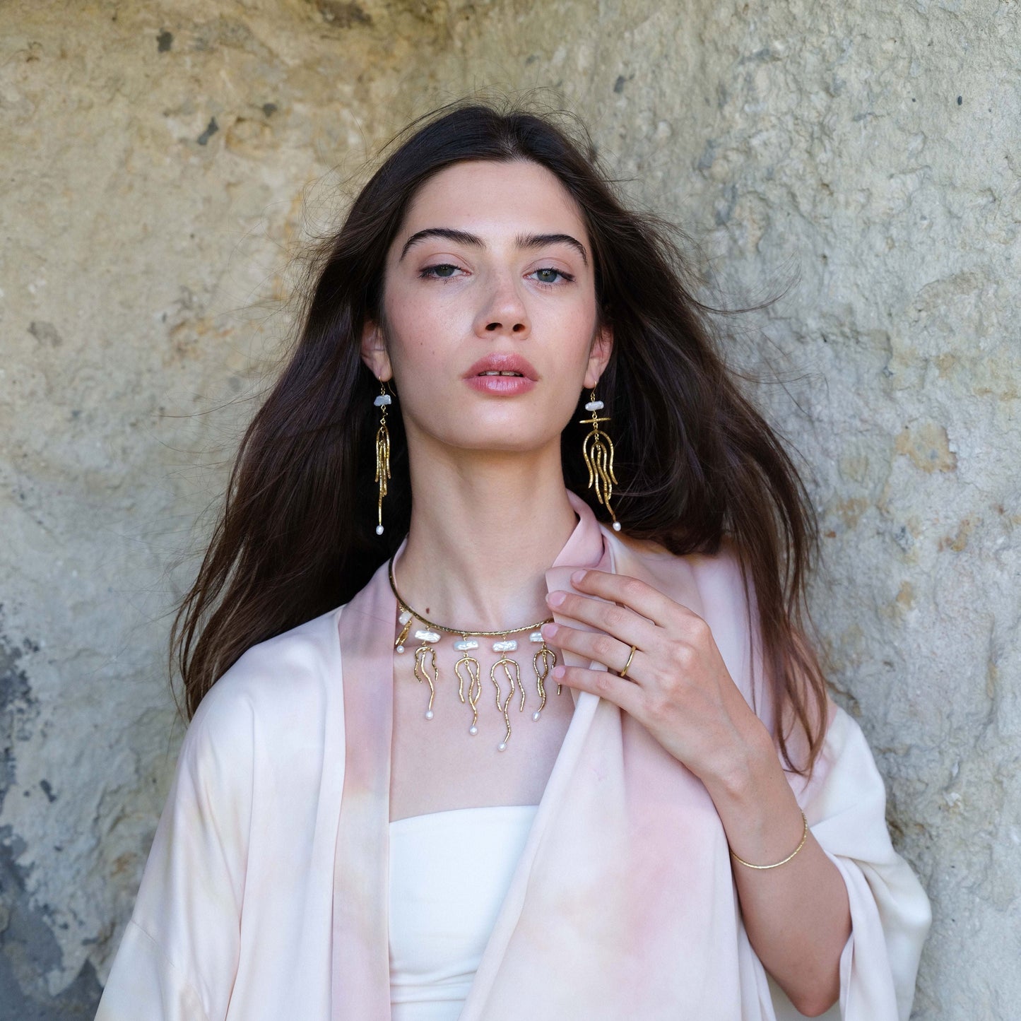 Jata Earrings with Pearl