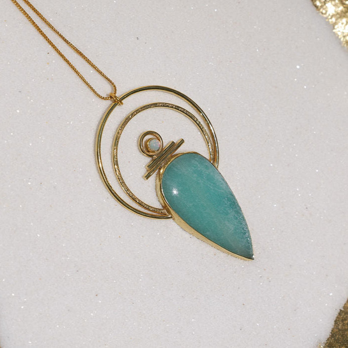 Indah-Mara Necklace with Amazonite and Opal