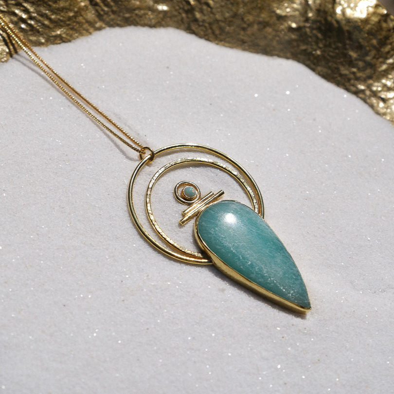 Indah-Mara Necklace with Amazonite and Opal