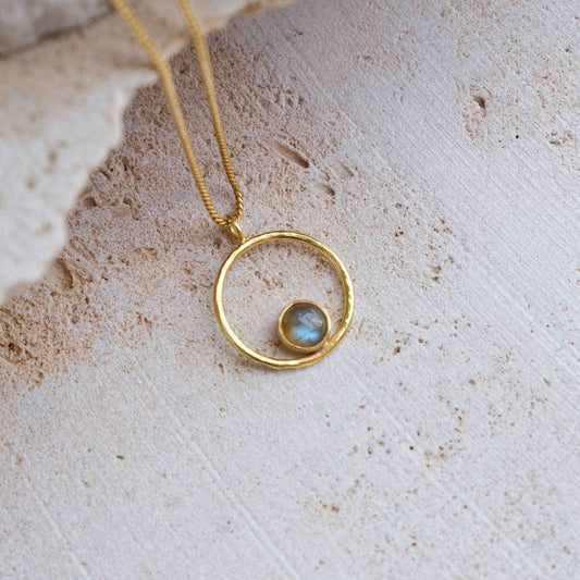 Lunafea Necklace with Labradorite